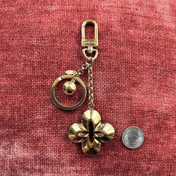 LOUIS VUITTON Eclipse Key Holder and Bag Charm Gold - Picture 7 of 9